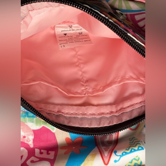 LeSportsac Multicolor Colorful Pattern Wristlet “Hawaiian Theme” With Mirror - Picture 7 of 7